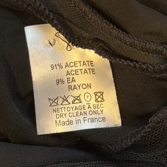 JIKI Monte Carlo Creations Made in France Black Gown w/Swarovski Crystals Sz 42 - Picture 13 of 14